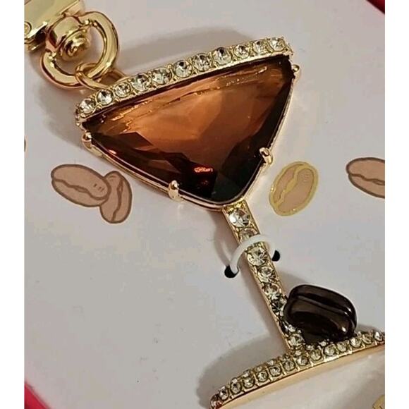 True To Form Keychain Espresso Martini Glass Handbag Charm Bag Charm Keychain - Picture 4 of 5